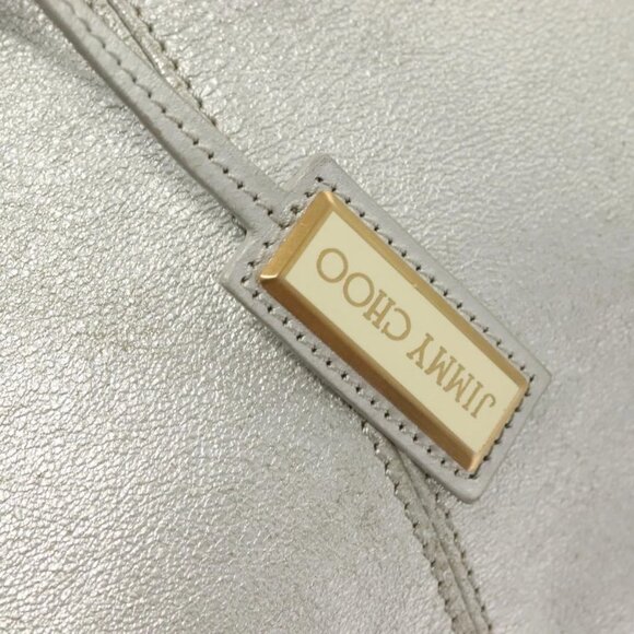 Jimmy Choo Shoulder Bag Leather Silver Gold Auth BA3827 - Picture 2 of 16